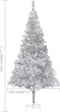 vidaXL - Kunstkerstboom - met - standaard - 210 - cm - PET - zilverkleurig
