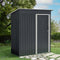 Juskys Gereedschapsschuur S - Metalen tuinhuis - 161x86x181 cm - Antraciet