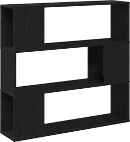 vidaXL - Boekenkast - Zwart - Eiken - 100x24x94 - cm - Gemaakt - van - Hout