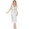 DressForFun Penelope - Lange Griekse Godinnenjurk - Gouden bies en strikceintuur - Wit