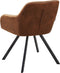 MONEE - Eetkamerstoel - Bruin - Polyester