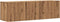 vidaXL - Tv-wandmeubel - 100x30x30 - cm - bewerkt - hout - artisanaal - eikenkleurig