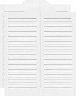 vidaXL - Draaideuren - louvredesign - 2 - paar - 100x80 - cm - wit