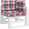 vidaXL - Palletkussens - 3 - st - ruitpatroon - stof - rood