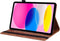 Lunso - Geschikt voor iPad 10 (2022) - Luxe Bookcase hoes - Bruin