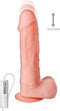 Real Body Stotende Vibrator met Zuignap en Afstandsbediening - beige