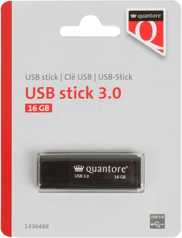 USB-stick Quantore 16GB 3.0 zwart | 400 stuks