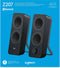 Logitech Z207 - Bluetooth Speakers - 2.0 Stereogeluid - Zwart (2 stuks)