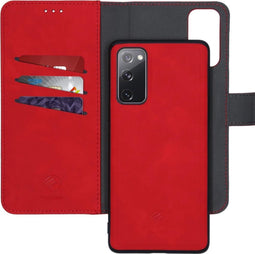 iMoshion Hoesje Geschikt voor Samsung Galaxy S20 FE Hoesje Met Pasjeshouder - iMoshion Uitneembare 2-in-1 Luxe Bookcase - Rood