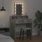 vidaXL - Make-up - Tafel - met - LED - Verlichting - - - Betonnen - Grijs, - 79x41x140 - cm