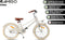 AMIGO Urban Meisjesfiets 18 Inch - Kinderfiets 27 cm - Lichtgewicht Aluminium - Met Terugtraprem en V-Brake - Zandkleurig
