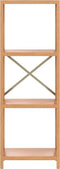 vidaXL - Opbergrek - 4-laags - 40x30x112 - cm - massief - eikenhout