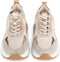 PS Poelman TRIANGLE Dames sneakers - Vetersluiting - Chunky zool 4 cm - Groen (42)