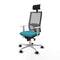 Bureaustoel met hoofdsteun Piqueras y Crespo 4B086N1 Turkoois