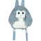 GIPSY TOYS Fluffy Bag - Pluche rugzak - Blauw-wit konijn 30 cm