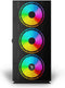 Savio Raptor X1 - Midi Tower PC - ATX EATX ITX Mini-ATX - Zwart