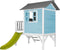 AXI Beach Lodge XL Speelhuis in Caribisch Blauw - Met Verdieping en Limoen Groene Glijbaan - Speelhuisje voor de tuin / buiten - FSC hout - Speeltoestel voor kinderen