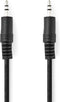 Nedis Stereo-Audiokabel - 3,5 mm Male - 3,5 mm Male - Vernikkeld - 2.00 m - Rond - Zwart - Label