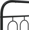 vidaXL - Bedframe - met - hoofdbord - metaal - zwart - 100x200 - cm