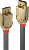 Lindy 36292 - DisplayPort kabel - 2.00 m - 8K ondersteuning - Goud