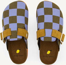 Sticky lemon Clogs kind - Kinder klompen - Soil green + Blooming purple - Maat 29