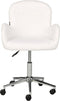 PRIDDY - Bureaustoel - Wit - Bouclé