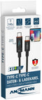 Ansmann 1700-0176 - USB-C Kabel - 1,2 m - 140 W - Antraciet