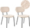 ADAIR - Eetkamerstoel set van 2 - Beige - Bouclé