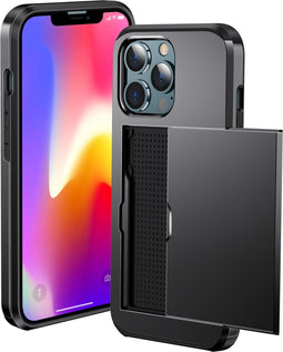 iMoshion Hoesje Geschikt voor iPhone 13 Pro Hoesje - Ruimte voor 2 pasjes - iMoshion Backcover met pasjeshouder - Zwart