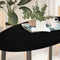 vidaXL - Tafelblad - 120x60x4 - cm - ovaal - massief - eikenhout - donkerbruin