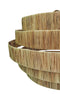 Furnilux-Grote Hanglamp PULAU Ø65 cm – Handgemaakte Plafondlamp van Natuurlijk Raffia – Trapvormi...