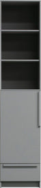 WOOOD Pure 1-Deurs Splitdeur Legkast - Grenen - Betongrijs - 215x48x60