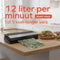 KitchenBrothers KB667 - Vacuüm Sealer - 12L/min - 6 standen - Zwart/RVS (2m Folierol 5 Vacumeerzakken Vacuumslang)