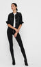ONLY ONLTIA LIFE DNM JACKET - Zwart denim jack - Knoopsluiting - 2 borstzakken