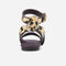 Bronx New-skyler - Platte sandalen - Hair-on leer en raffia - Bruin