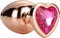 Dream Toys - Aluminium anaalplug met siersteen Medium Gleaming Love - Goud