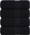 vidaXL - Zeepdoekjes - 4 - st - 30x30 - cm - 360 - g/m² - 100% - katoen - zwart
