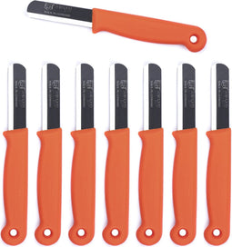 Solingen Safety Schilmesje - RVS Glad met Ronde Top - 15 cm - Oranje - 500 stuks