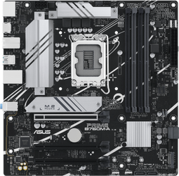 ASUS Prime B760M-A-CSM - Micro ATX Moederbord - Intel B760 1700 128GB DDR5 2.5Gbps Ethernet