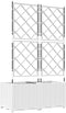 vidaXL - Tuincontainer - met - Trellis - 2 - stuks - Wit - 80x40x143 - cm