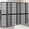 vidaXL - Kamerscherm - met - 6 - panelen - massief - paulowniahout - zwart