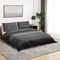 vidaXL - Dekbedovertrekset - 140x200 - cm - katoen - donkergrijs