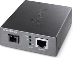 TP-Link TL-FC111A-20 - Media Converter - 100 Mbit/s 20000 m 1x Ethernet 100Mbps - Zwart