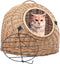 vidaXL - Kattendrager - 60x45x45 - cm - natuurlijk - wilgenhout - grijs