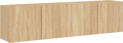 vidaXL - Tv-meubels - 2 - st - wandgemonteerd - 80x30x41 - cm - sonoma - eikenkleurig