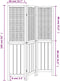 vidaXL - Kamerscherm - met - 3 - panelen - massief - paulowniahout - wit