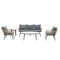 Garden impressions - Margriet loungeset 5-dlg c. black/ natual/ mystic grey