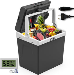 KOEL Boks 25 - Koelbox Elektrisch 12V en 230V - Thermo-Elektrische Frigobox - 25 Liter - Blauw