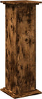 vidaXL - Sokkel - met - opbergruimte - 31x30x90 - cm - bewerkt - hout - gerookt - eiken