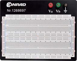 TRU COMPONENTS 0165-40-1-32022B Breadboard Totaal aantal polen 1800 (l x b x h) 114.3 x 186.2 x 8.4 mm 1 stuk(s)